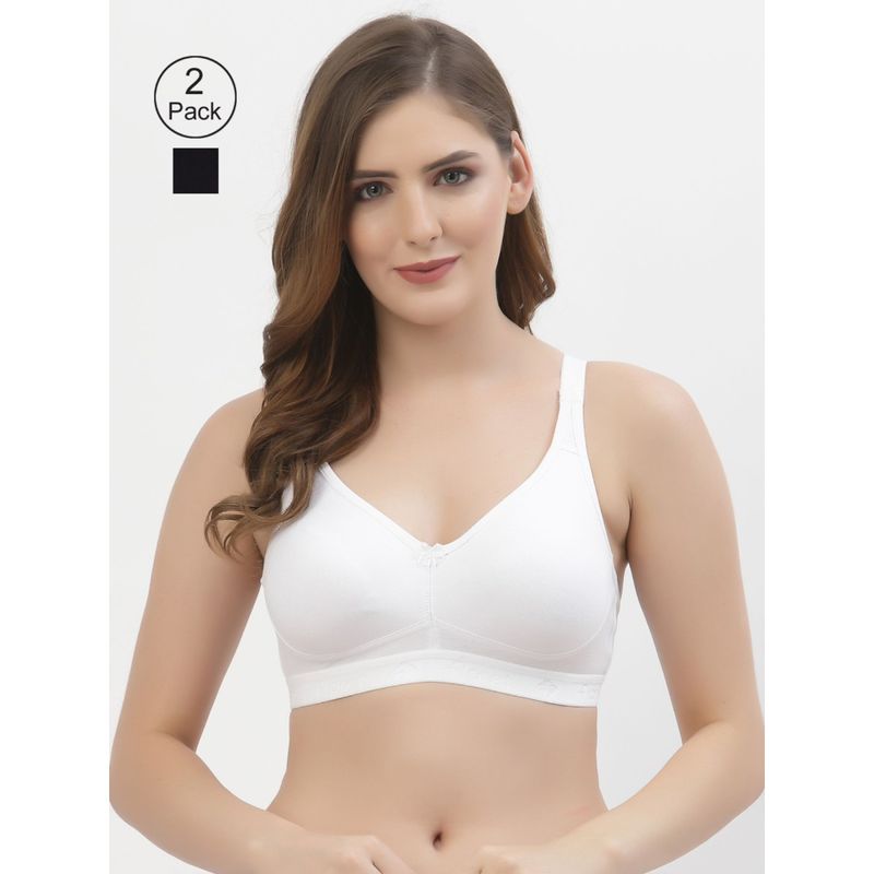 Floret Women Non Padded & Wire Free Full Coverage Minimizer Bra (Pack of 2) (36B)