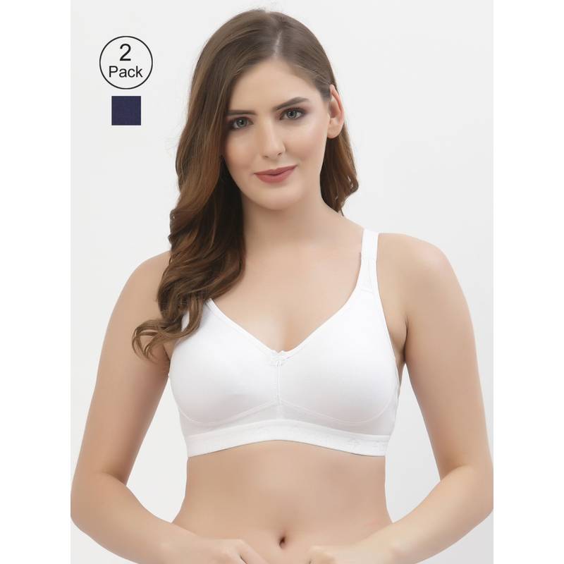 Floret Women Non Padded & Wire Free Full Coverage Minimizer Bra (Pack of 2) (30B)