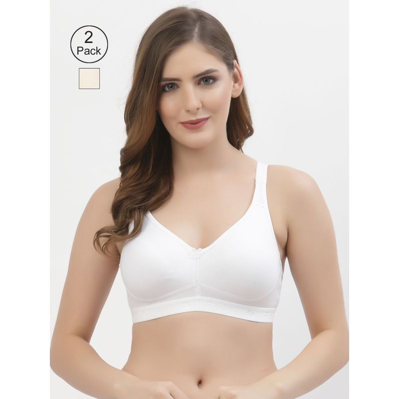 Floret Women Non Padded & Wire Free Full Coverage Minimizer Bra (Pack of 2) (32B)