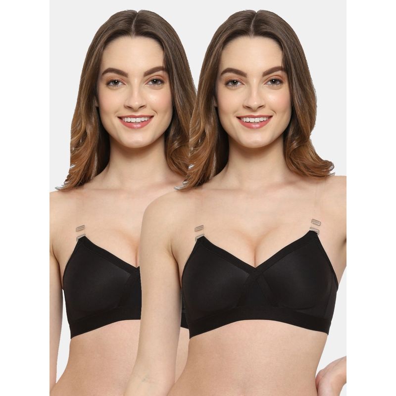 Floret Non Padded & Wire Free Full Coverage Bra (Pack of 2) (32B)
