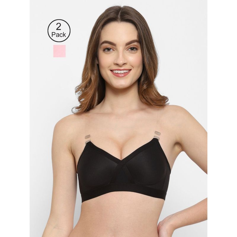 Floret Non Padded & Wire Free Full Coverage Bra (Pack of 2) (36B)