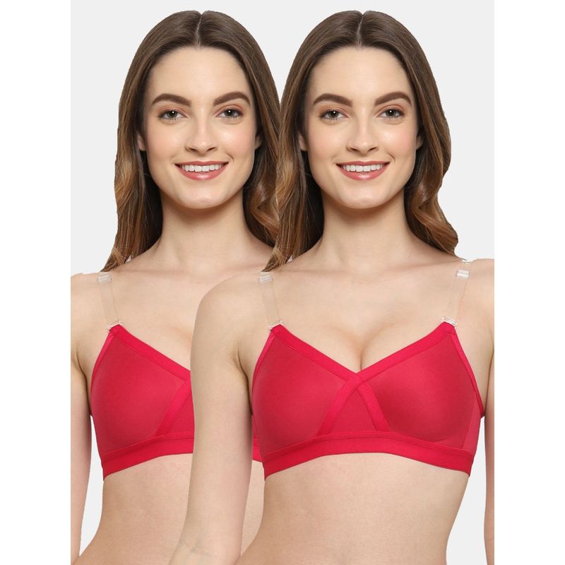 Floret Non Padded & Wire Free Full Coverage Bra (Pack of 2) (32B)