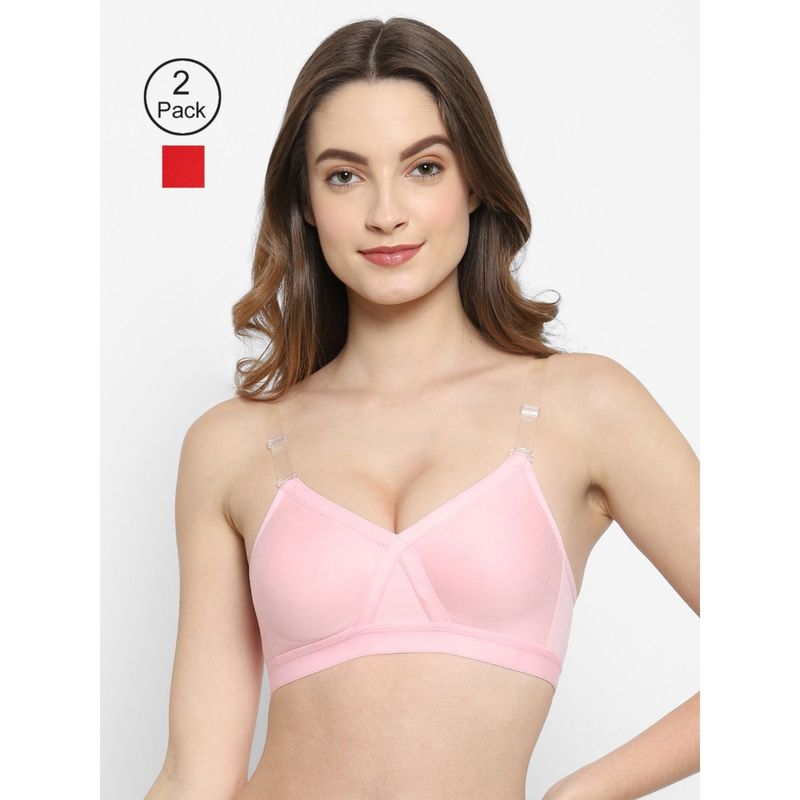 Floret Non Padded & Wire Free Full Coverage Bra (Pack of 2) (32B)