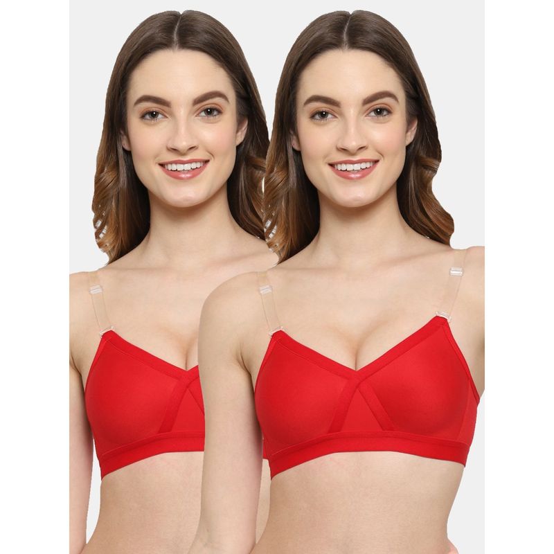 Floret Non Padded & Wire Free Full Coverage Bra (Pack of 2) (32B)