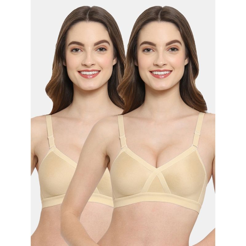 Floret Non Padded & Wire Free Full Coverage Bra (Pack of 2) (38B)