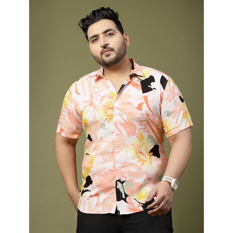 RIGO Men Multi-Color Floral Print Shirt (2XL)