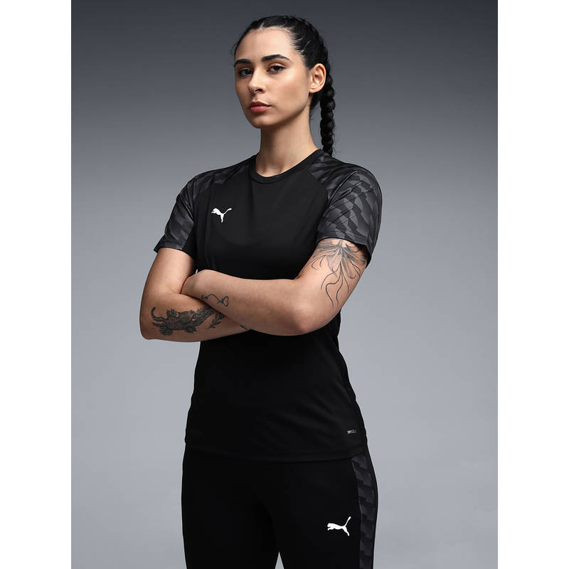 Puma Teamliga26 Womens Raglan Black Football Jersey T-Shirt (L)