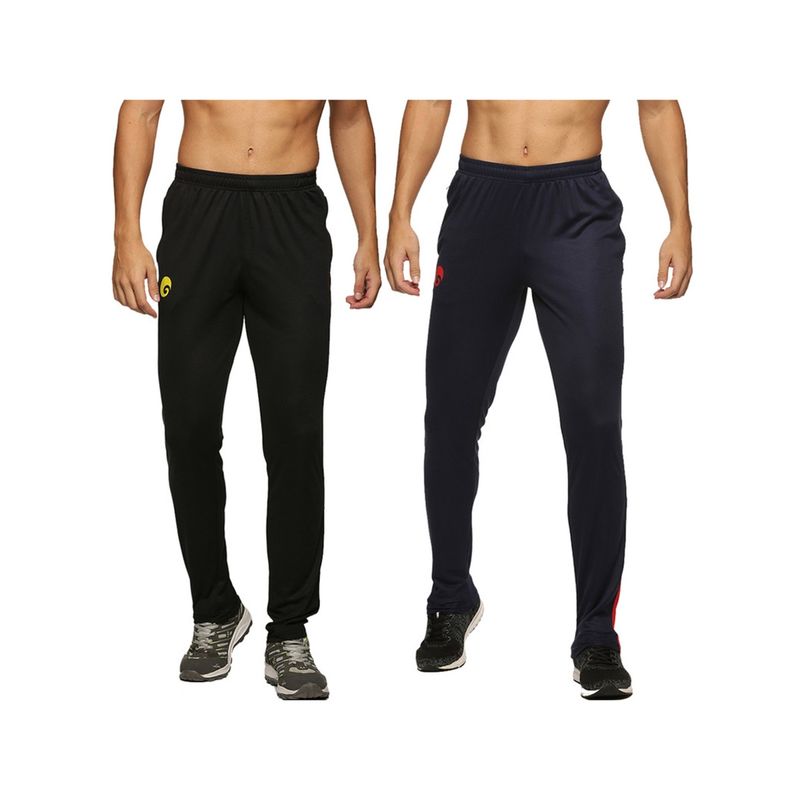Omtex Royal Athletic Track Pants for Men,Gym Track Pants BlackNavy