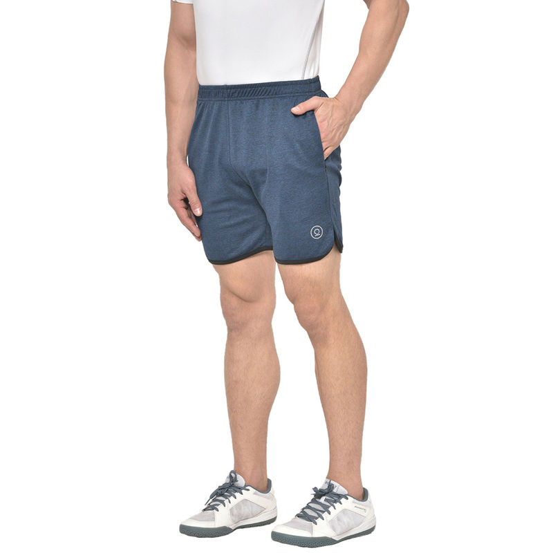 CHKOKKO Blue Men Sports Workout Gym Shorts (S)