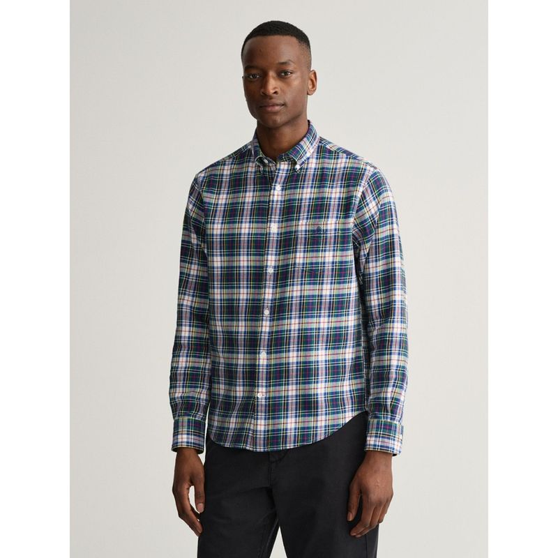 Gant Men Red Regular Fit Striped Collar Neck Shirt main image 0