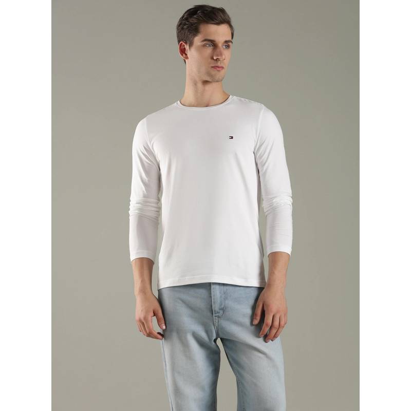 Tommy Hilfiger Solid Slim Fit Cotton T-Shirt (XL)