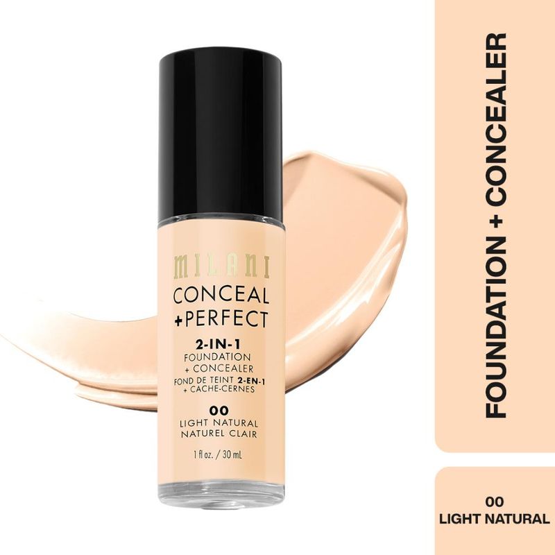 Milani Conceal + Perfect 2-in-1 Foundation + Concealer - 00 Light Natural