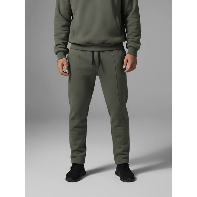 Buy Fitkin Men Olive Mid-Rise Straight Fit Trackpant Online