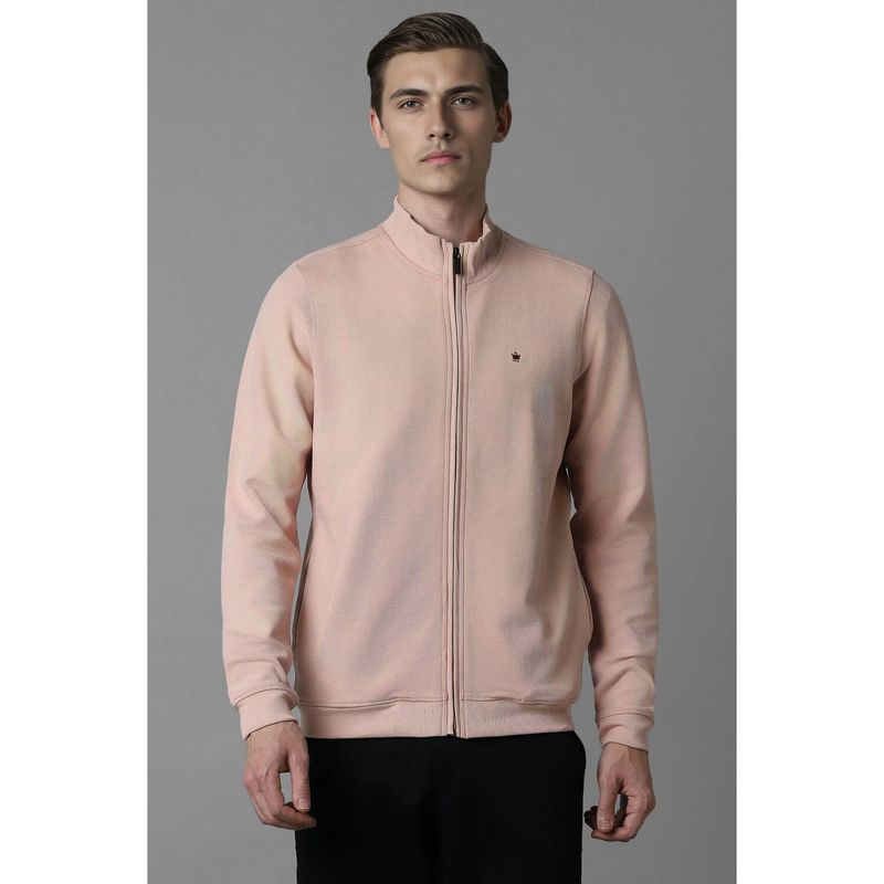 Louis Philippe Men Casual Peach High Neck Jacket (S)