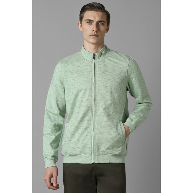 Louis Philippe Men Casual Green Print Jacket (L)