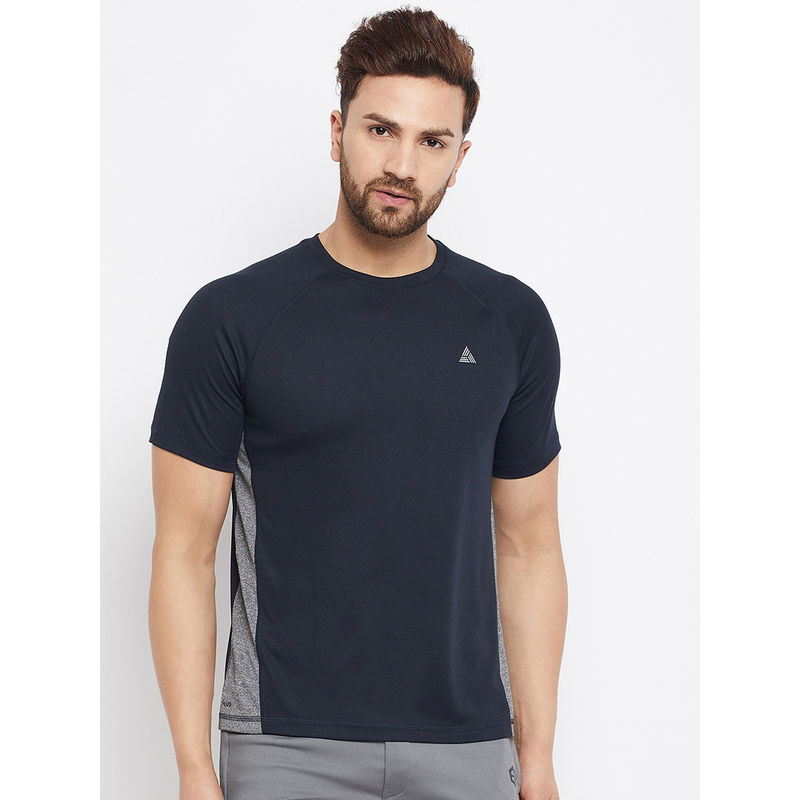 Athlisis Men Navy Slim Fit Training T-Shirt (L)