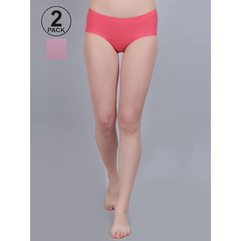 Mod & Shy Women Solid Mid Rise Seamless Hipster Brief (Pack of 2) (S)