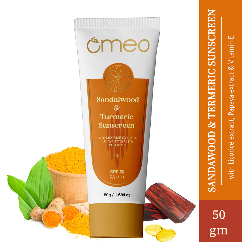 Omeo Sunscreen With Sandalwood, Turmeric, Papaya & Licorice Extract