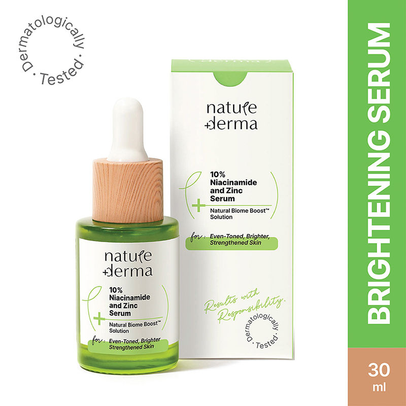 Nature Derma 10% Niacinamide & Zinc Serum With Natural Biome-Boost Solution