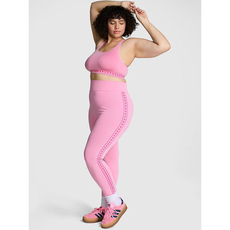 Victoria's Secret Pink Seamless Hearts Classic Tights (S)