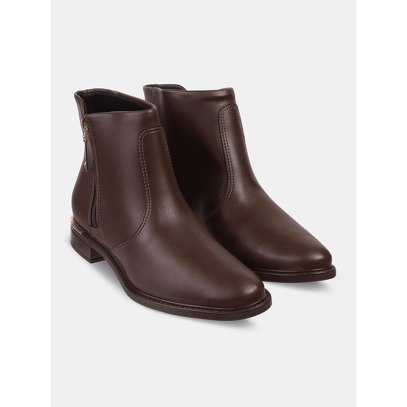 Vizzano Women Block Heel Casual Boots Brown (EURO 36)