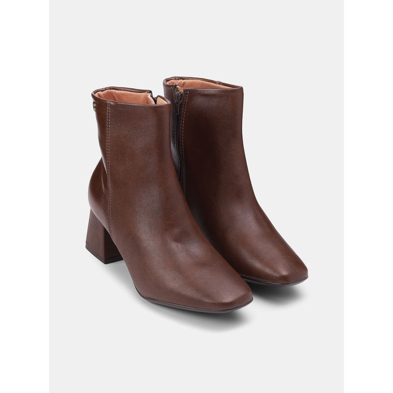 Vizzano Women Block Heel Casual Boots Brown (EURO 36)