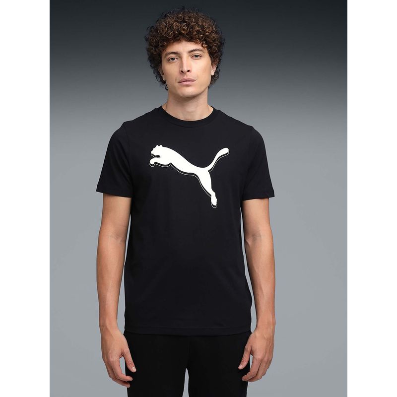 Puma Mens Black Half Sleeves T-shirt (XS)