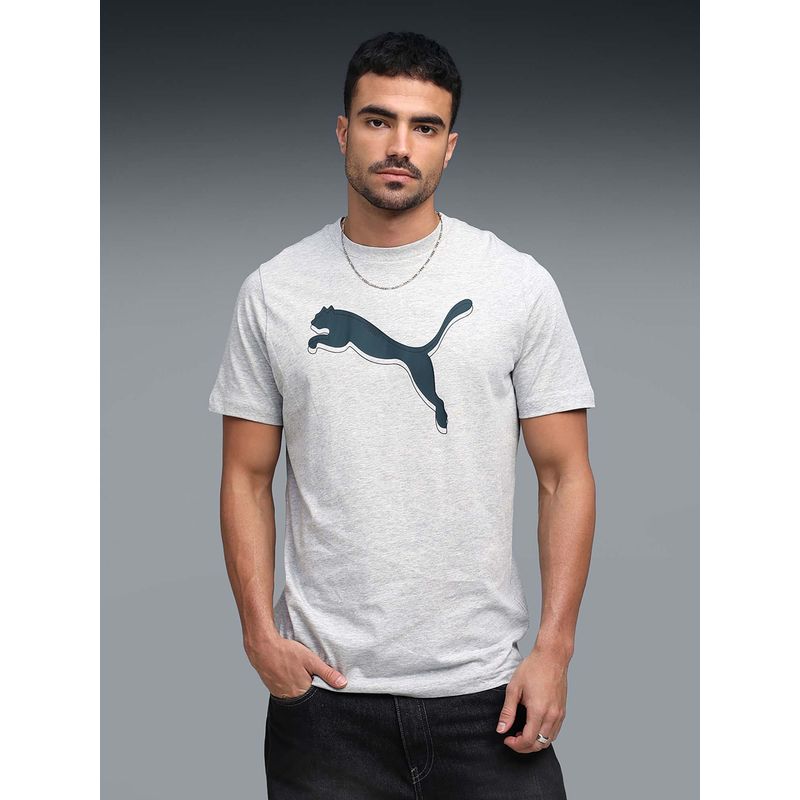 Puma Mens Grey Half Sleeves T-shirt (XS)