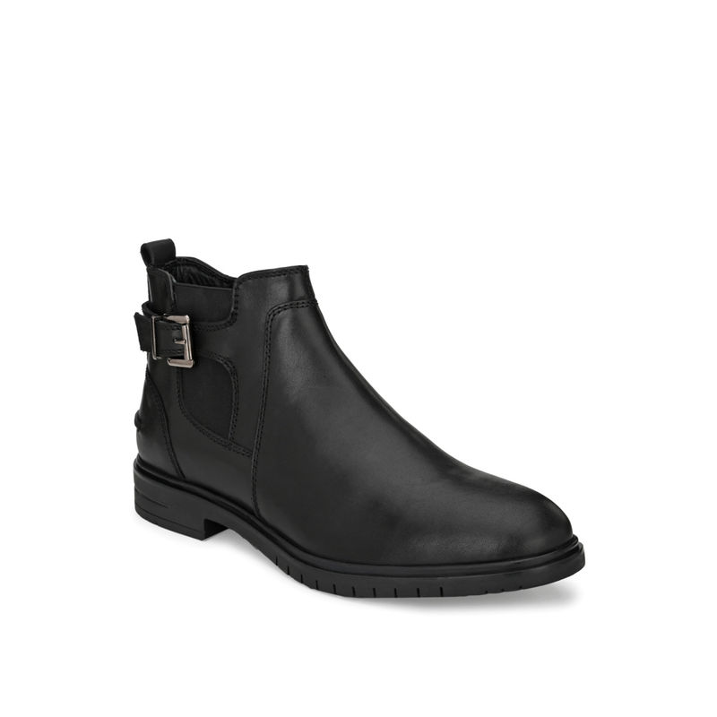 Delize Mens Black Solid Ankle Boots (UK 10)