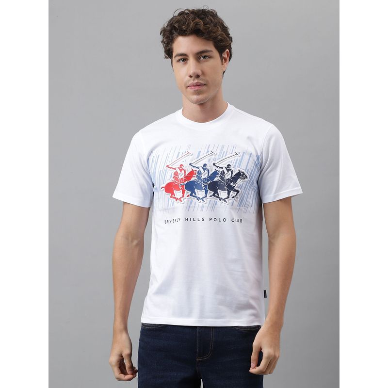 Beverly Hills Polo Club Racing In Rain T-Shirt - White (S)