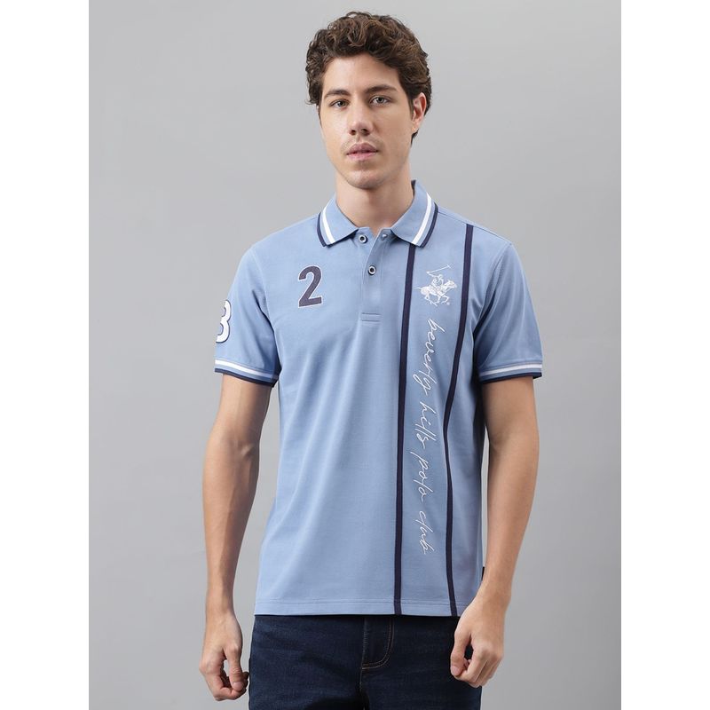 Beverly Hills Polo Club Railway Polo T-Shirt - Blue (S)