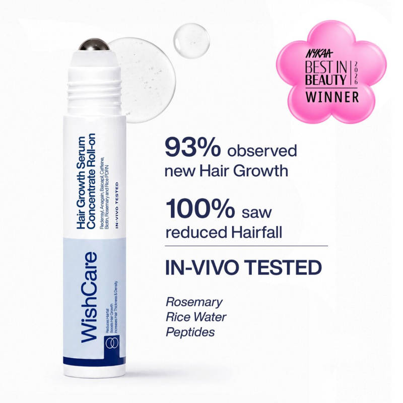 Wishcare Hair Growth Serum Roll On with Redensyl & Rosemary - In-Vivo Tested - Controls Hairfall