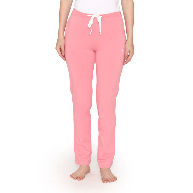 Vami Plain Cotton Rich Casual Lower - Pink (XL)