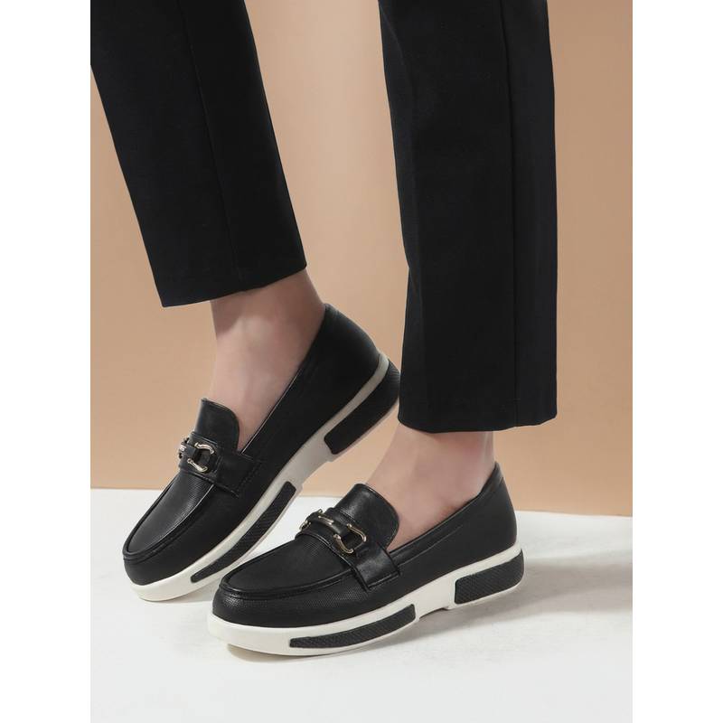 Carlton London Women Black Loafers (EURO 36)