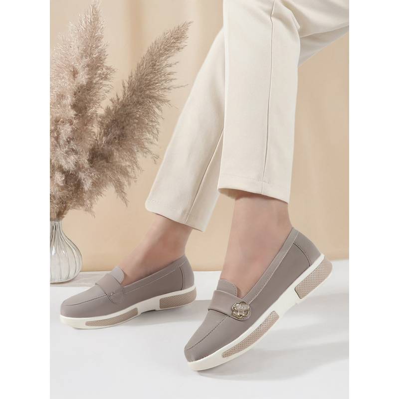 Carlton London Women Grey Loafers (EURO 36)