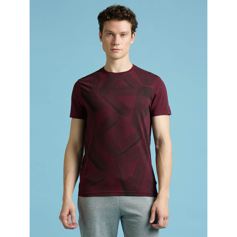 Pepe Jeans Burgundy Printed Short Sleeved T-Shirt (L)