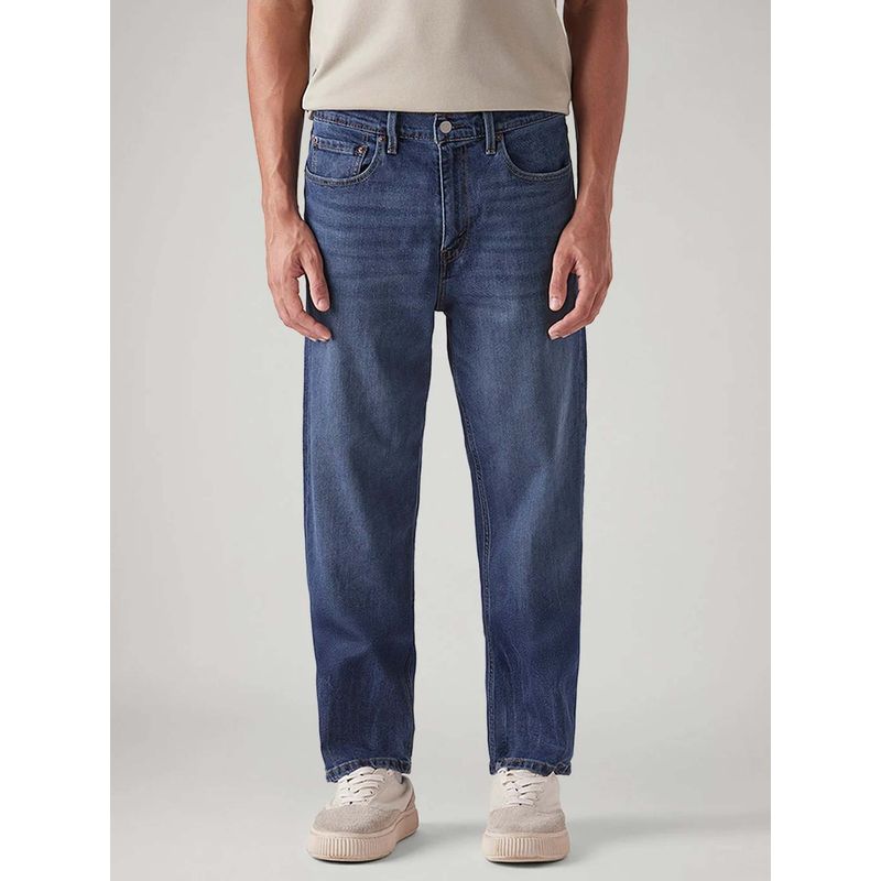 Levi's Men's 568 Blue Loose Fit Mid Rise Jeans (34)