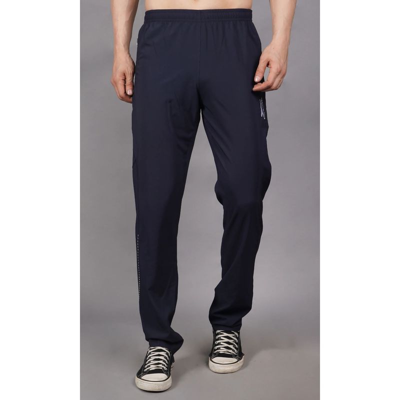 Shiv Naresh Mens Navy Blue Solid Trackpants (36)
