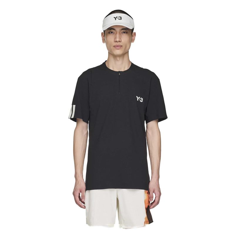 Buy adidas Y-3 ZIP TEE Men Black Tennis T-shirt Online