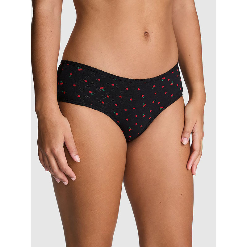 Victoria's Secret PINK Cotton Cheeky Panty Black (XS)