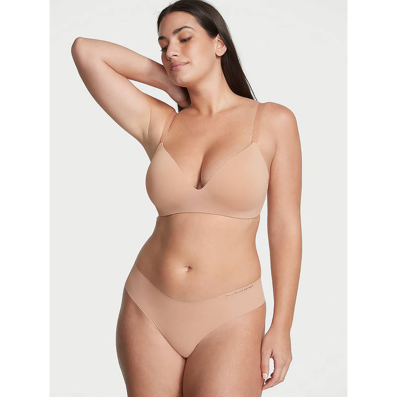 Victoria's Secret No-Show Thong Panty Beige (S)