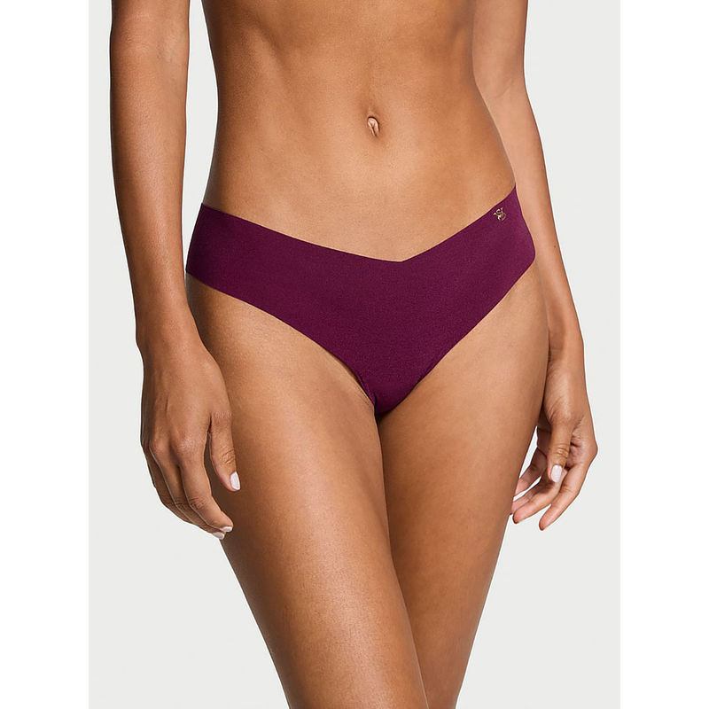 Victoria's Secret No-Show Thong Panty Burgundy (S)