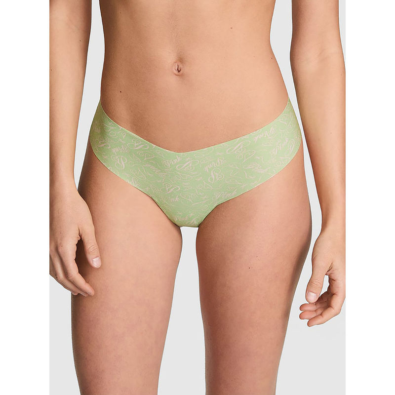 Victoria's Secret PINK No-Show Thong Panty Green (L)
