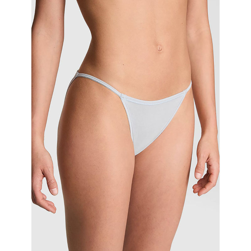 Victoria's Secret PINK Cotton String Bikini Panty Blue (XS)