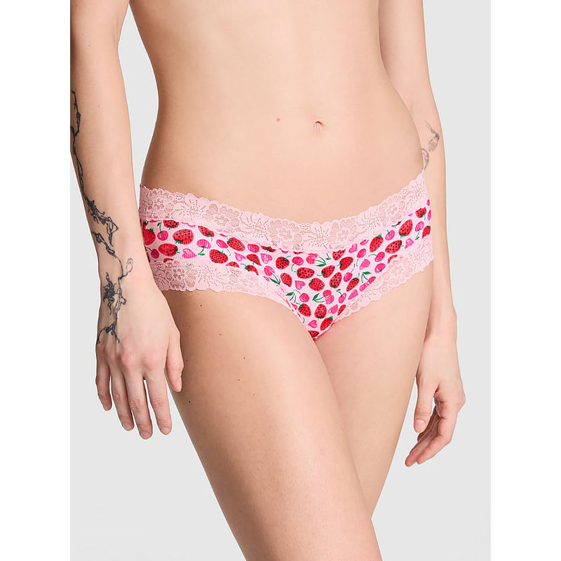 Victoria's Secret PINK Wink Lace-Trim Cheeky Panty Multi-Color (XS)