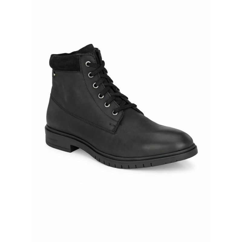 Delize Men's Black Solid Derby Ankle Boots (UK 11)