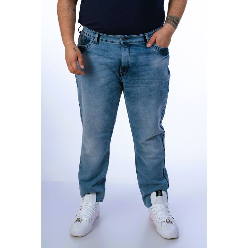 UNSIZED Men Blue Solid Mid Waist Jeans (42)