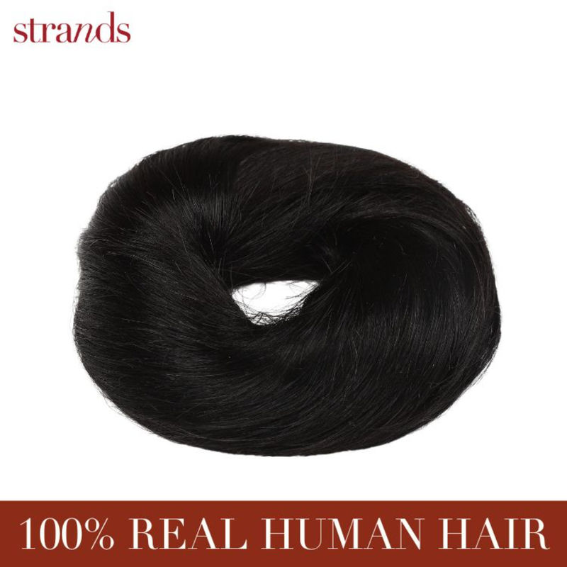 Strands Messy Bun Scrunchie - Black