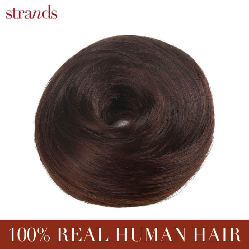 Strands Messy Bun Scrunchie - Brown