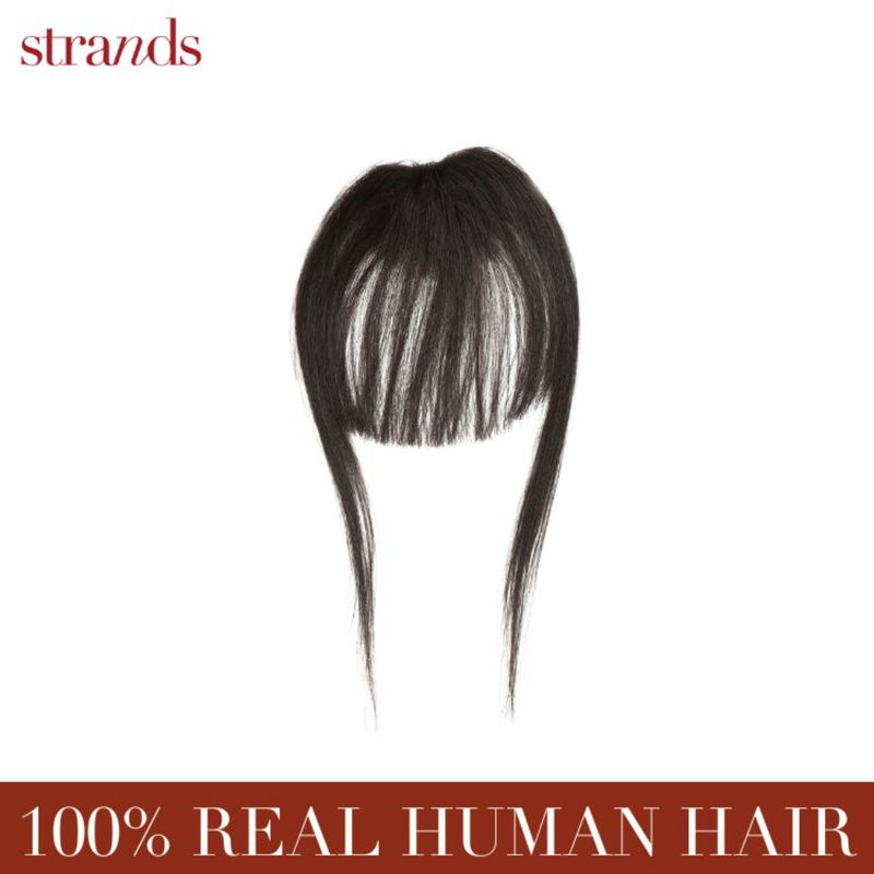 Strands Clip In Bangs With Sides - Black